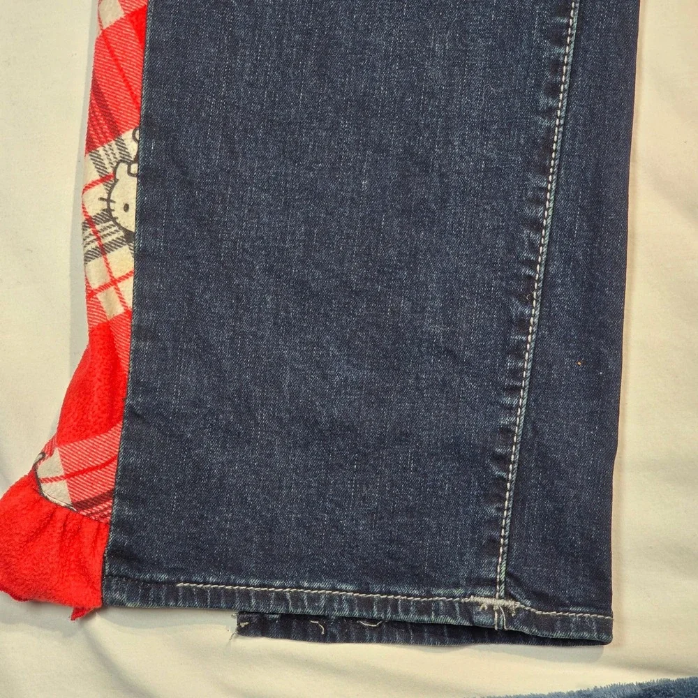True Religion Rocco Custom Hello Kitty Flare Jeans Mens 32 Dark Wash Skinny Bell
